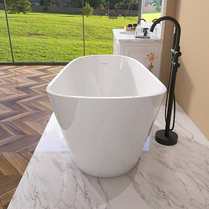 Cavi 67" Acrylic Freestanding Soaking Bathtub  - Gloss White