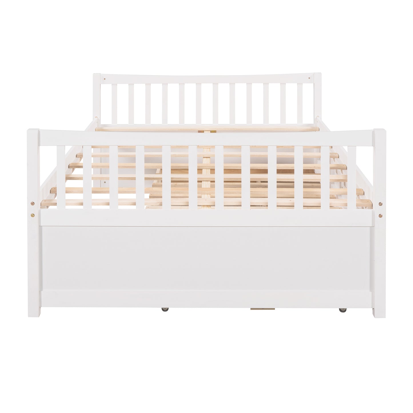 Xander Full Size Daybed with  Twin Size Trundle and Drawers - White