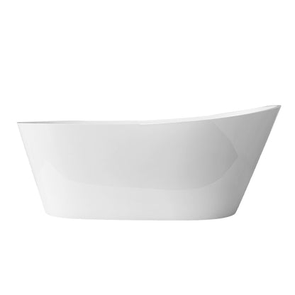 Cavi 67" Acrylic Freestanding Soaking Bathtub  - Gloss White