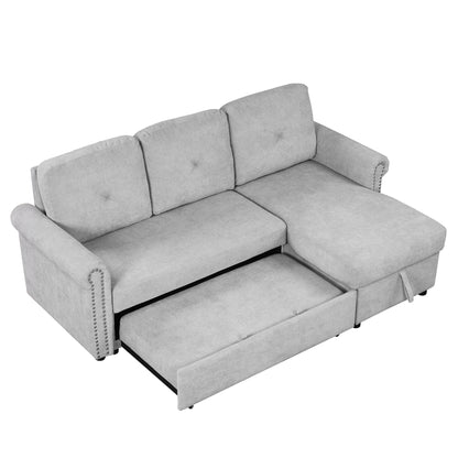 Otto Convertible Sleeper Sofa Bed W Storage - Gray
