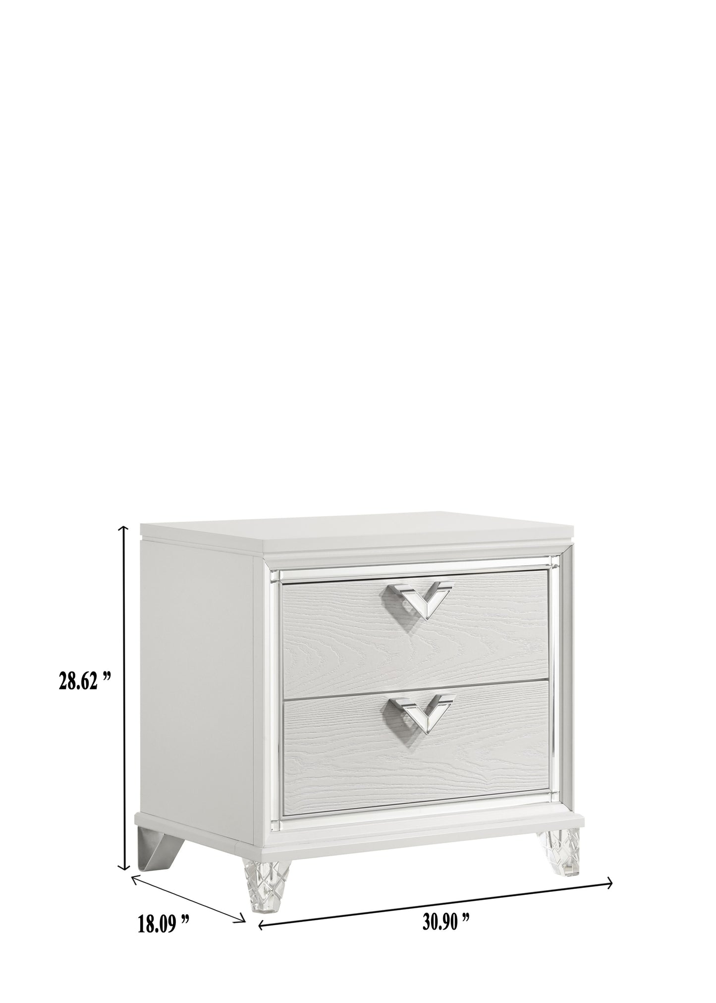 Prism Nightstand - White