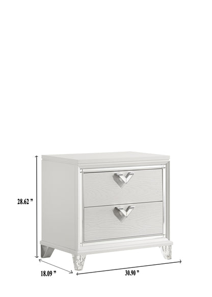 Prism Nightstand - White