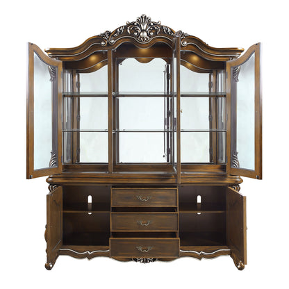 Latisha Antique Oak Finish Sideboard Buffet