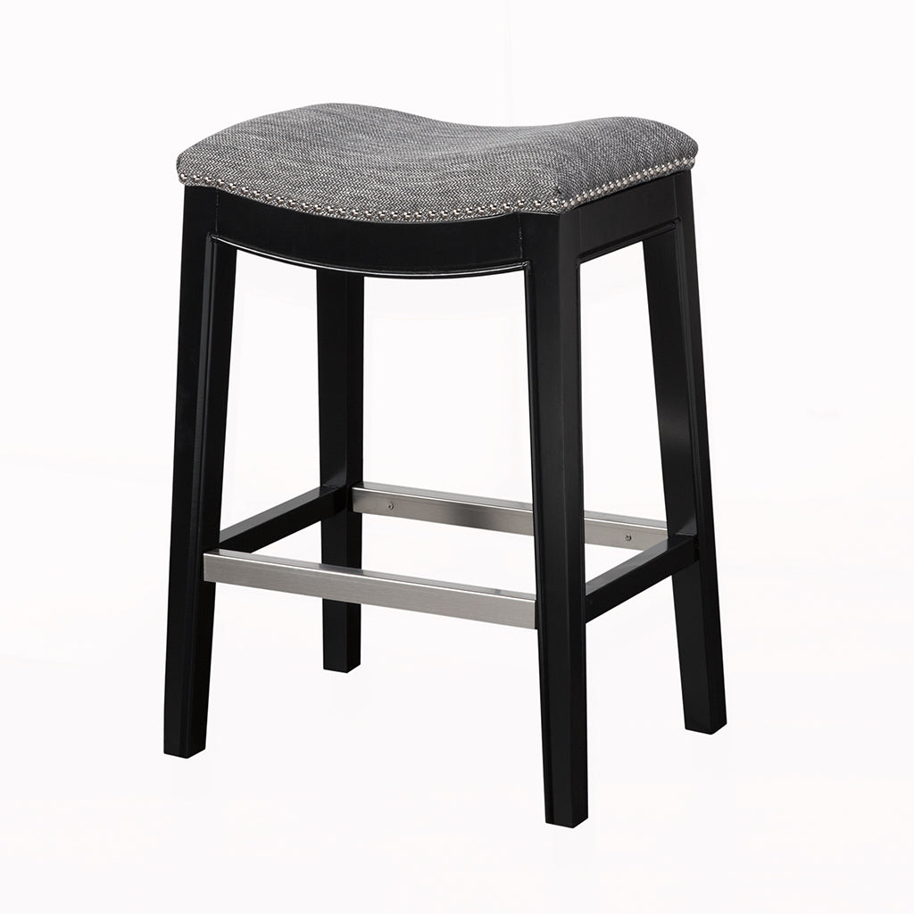 Saddle Counter Stool  - Gray