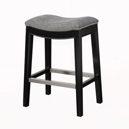 Saddle Counter Stool  - Gray