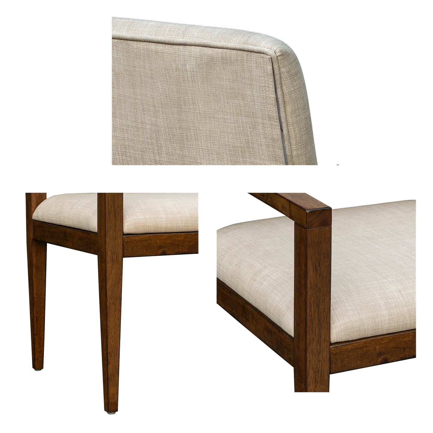 Lawrence Upholstered Dining Chairs with Arms (Set of 2)