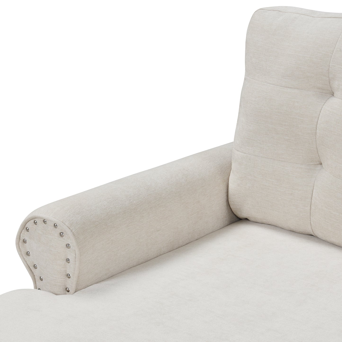 Aisha Modern U-Shaped Corner Sectional Sofa - Beige
