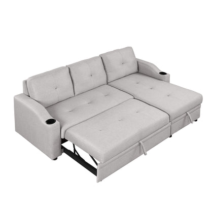Oris Padded Pull Out Sofa Bed - Gray