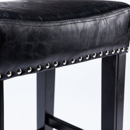 Barn Counter Height 26" Bar Stools - Black  Set of 2