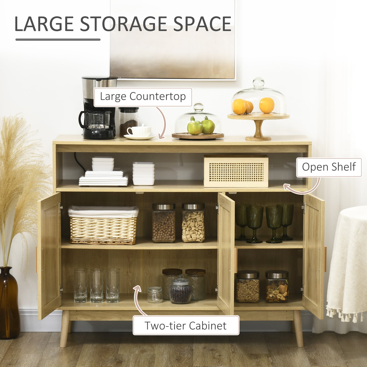 Sio Rattan Doors Sideboard Buffet