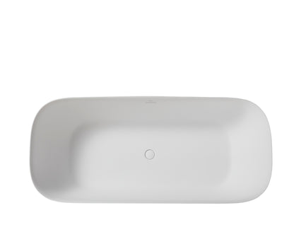 Malik Solid Surface Freestanding Bathtub - White