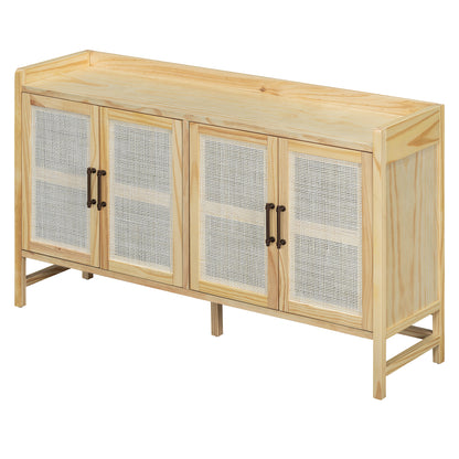 Hana Rattan Doors Sideboard Buffet - Natural