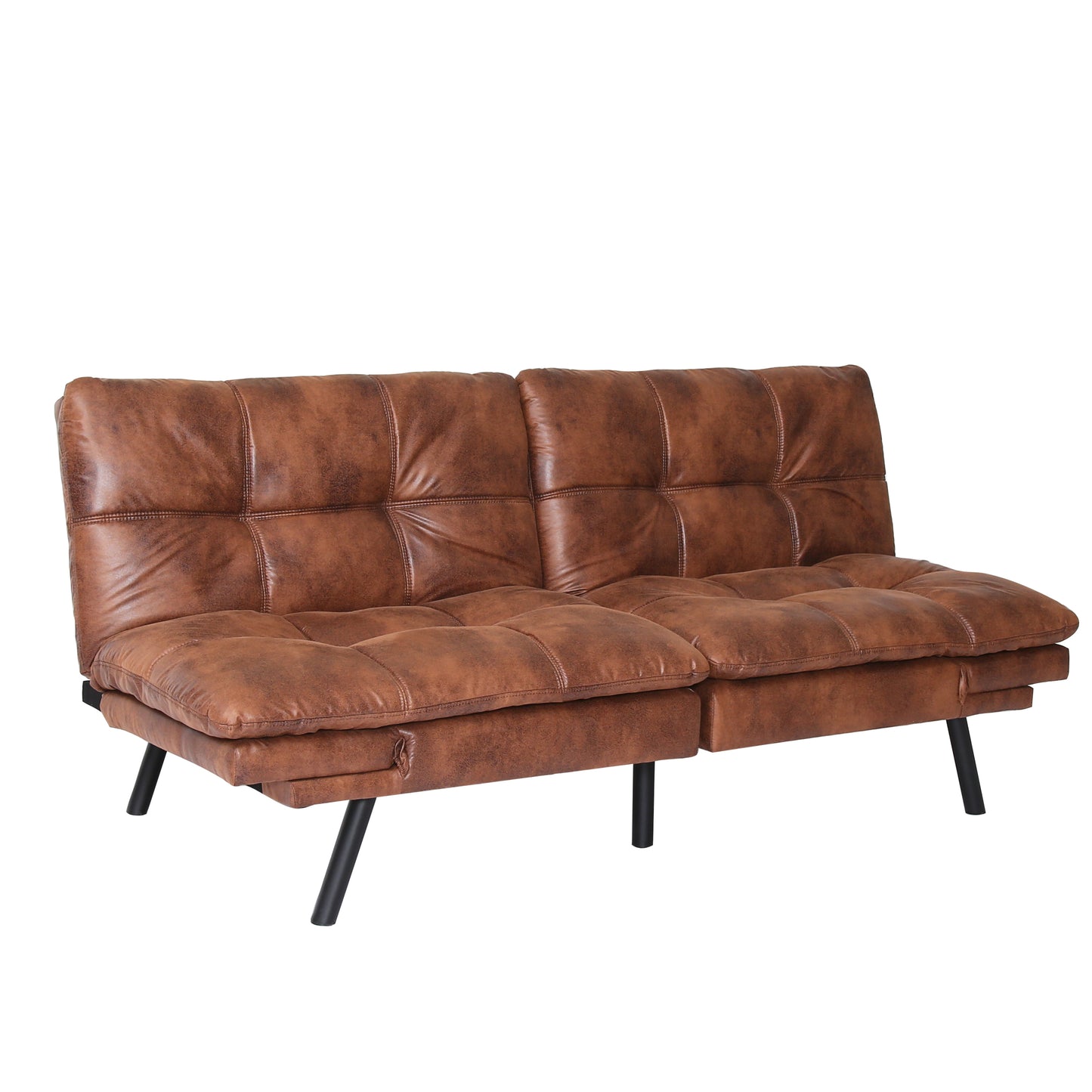 Koa Modern Convertible Memory Foam Futon Sofa Bed - Brown