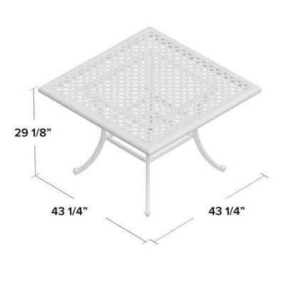 Brena Patio Square Dining Table - Antique Bronze