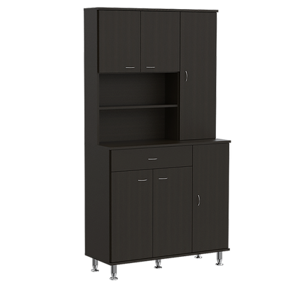 Della Kitchen Pantry  Cabinets - Black