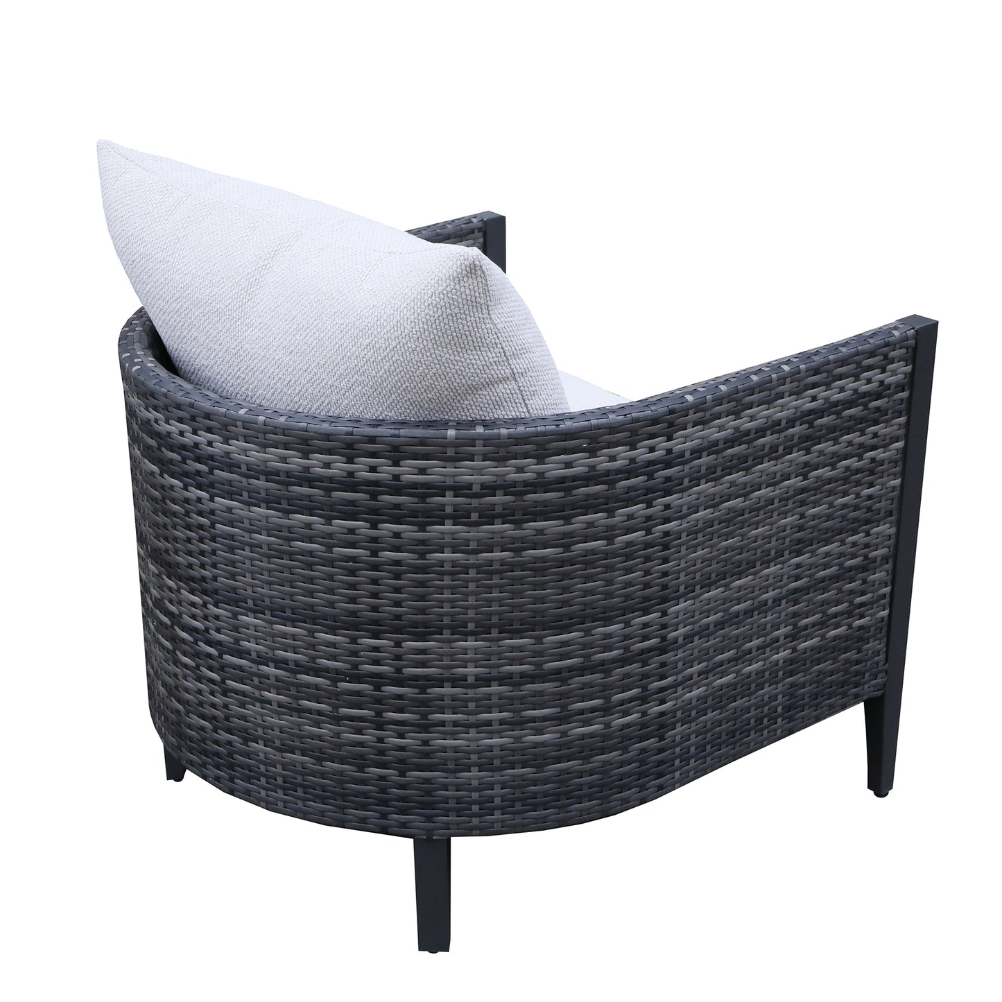 Gabar Outdoor Wicker Sofa Chair with Cushion (Set of 2)