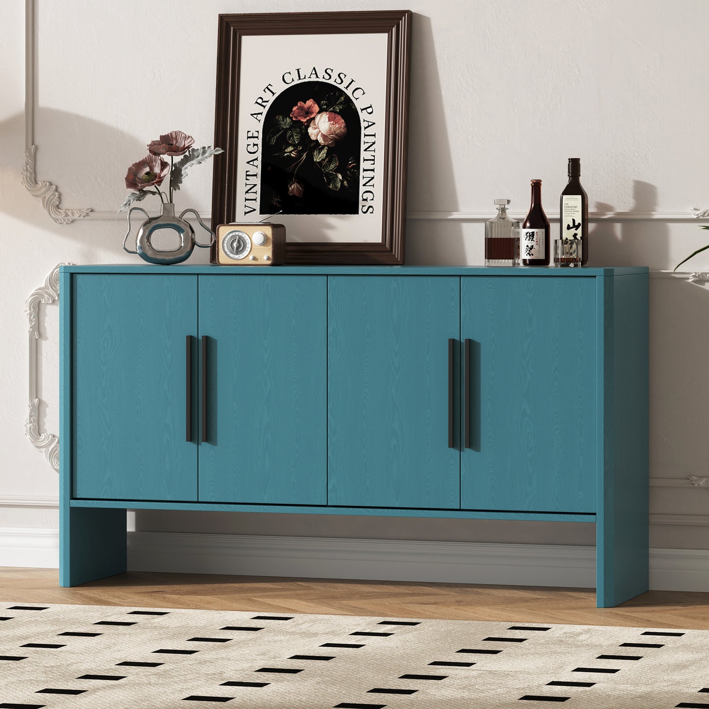 Miya Retro Sideboard Buffet - Teal