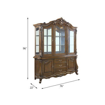 Latisha Antique Oak Finish Sideboard Buffet