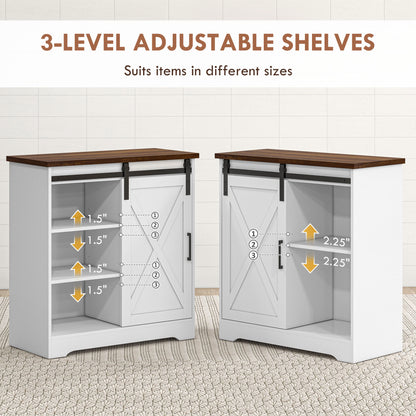 Arredo Farmhouse Sideboard Buffet - White
