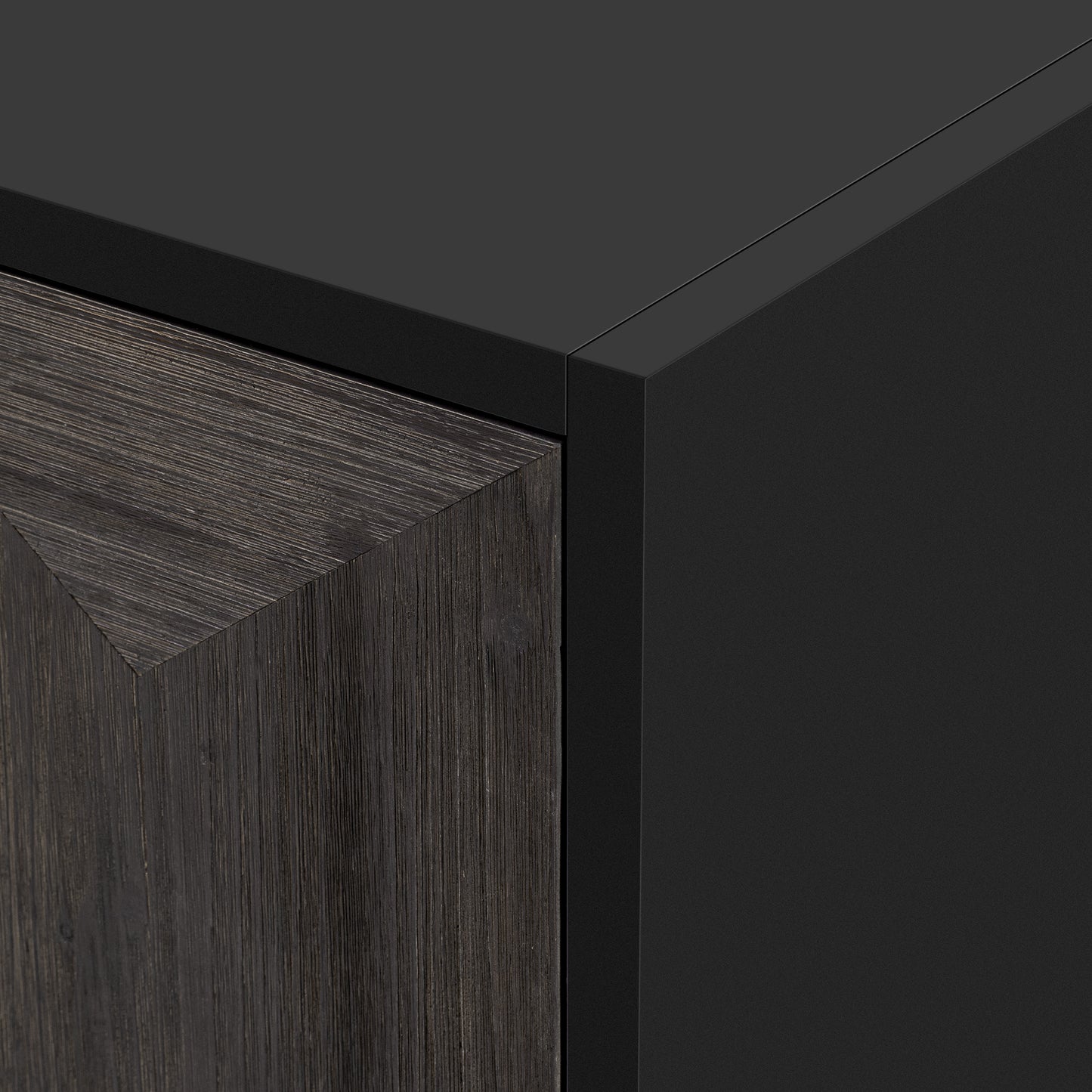 Carri Versatile Four-Door Sideboard Buffet - Black