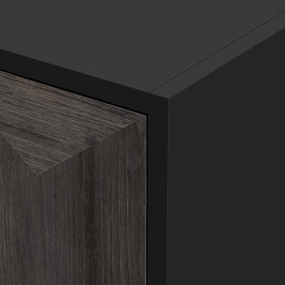 Carri Versatile Four-Door Sideboard Buffet - Black