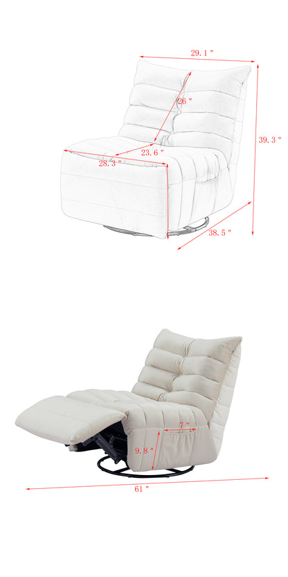 Seraphina  Rotatable Recliner Chair - Beige