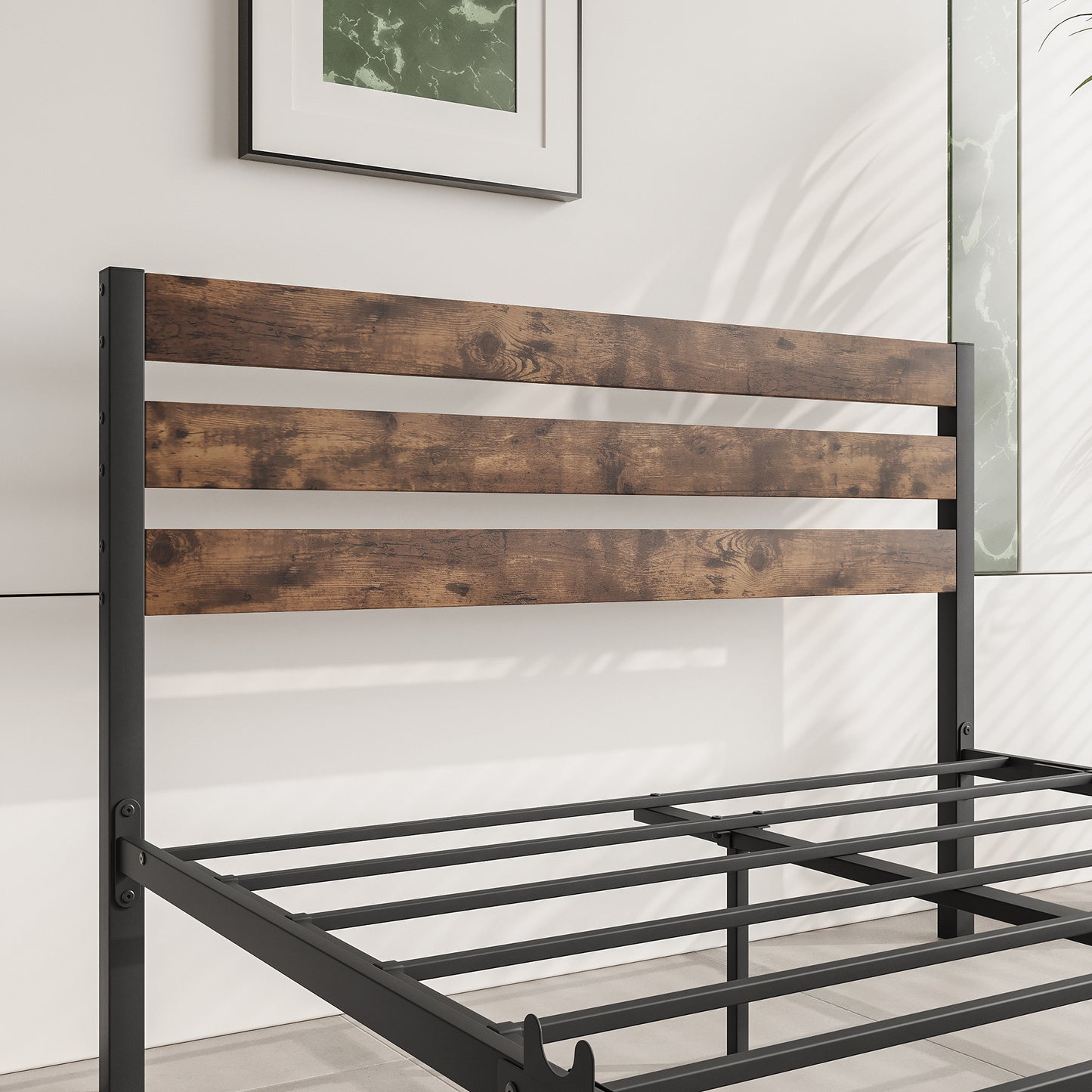 Kom Full Size Platform Bed Frame - Black