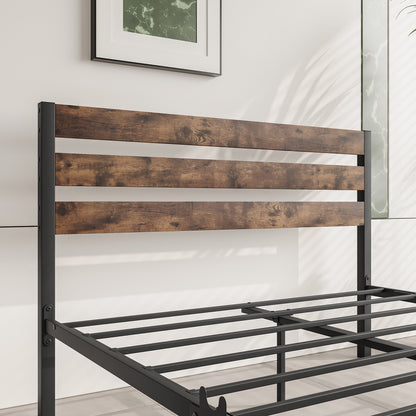 Kom Full Size Platform Bed Frame - Black