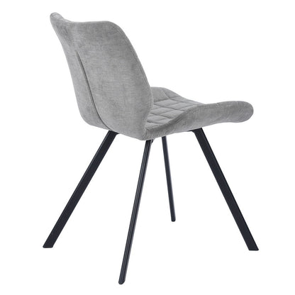 BuBu Fabric Dining Chairs (Set of 2) - Gray