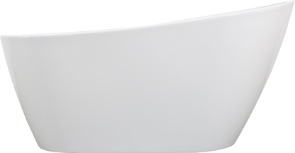 Kriss 59" Acrylic Freestanding Bathtub with Bottom Anti-Slip  - Gloss White