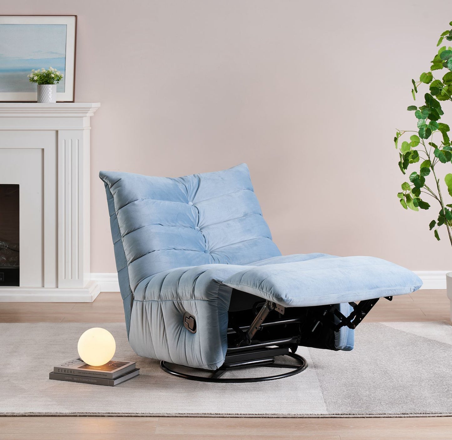 Seraphina  Rotatable Recliner Chair - Blue