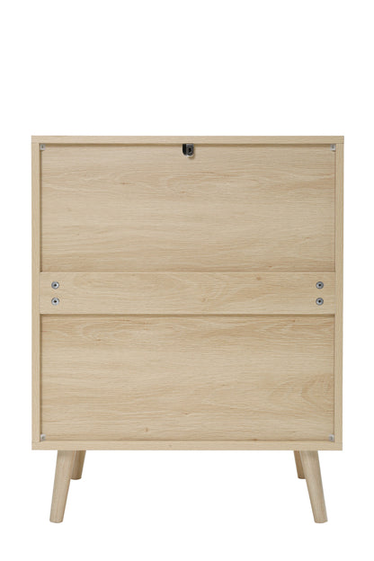 Kooboo 3 Drawer Nightstand End Table - Natural