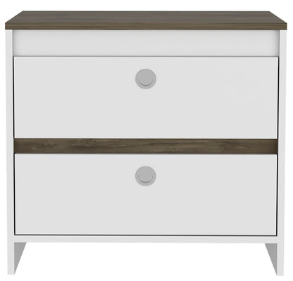 Otom Nightstand - Oak/White