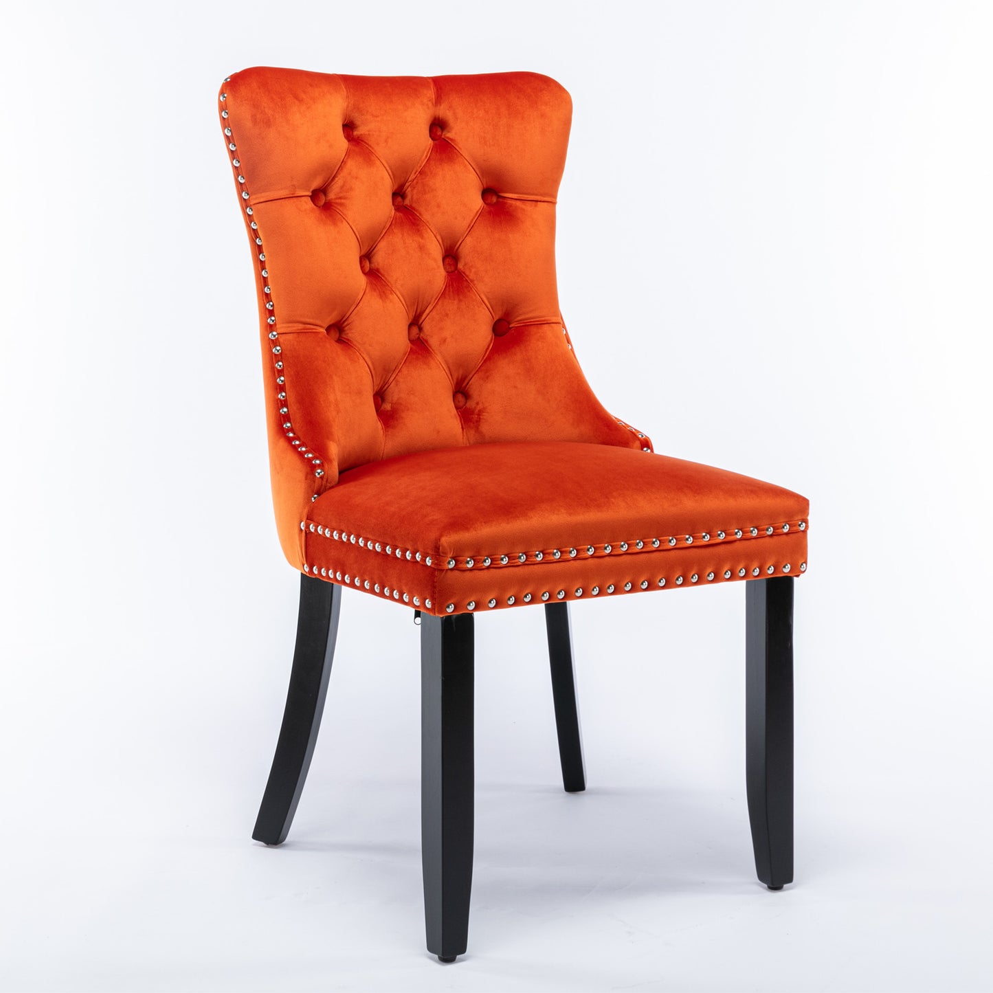 Nikki Velvet Dining Chair (Set of 2) - Orange