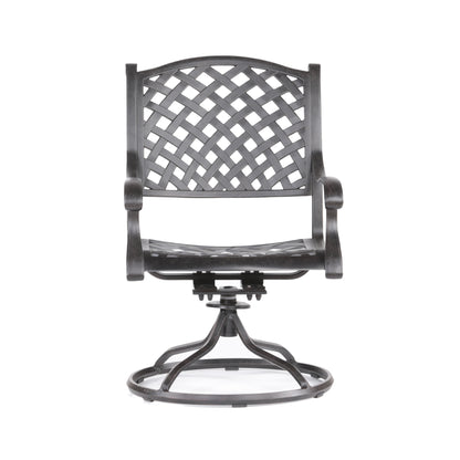 Mico Patio Dining Armchair With Cushion (Set of 2) - Navy Blue
