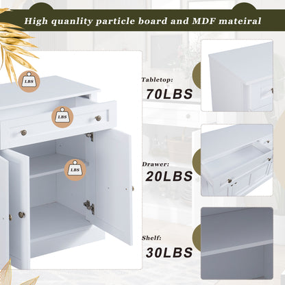 Houston 4-Door Sideboard Buffet - White