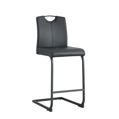 Regal PU Chair Barstool - Black Set of 2