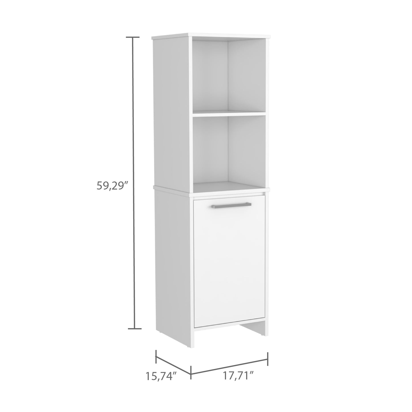 Forester 1-Shelf Pantry Cabinet - White