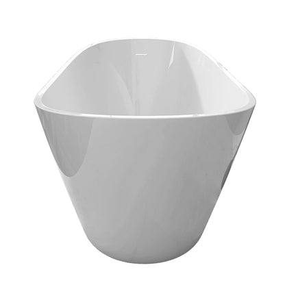 Cavi 67" Acrylic Freestanding Soaking Bathtub  - Gloss White