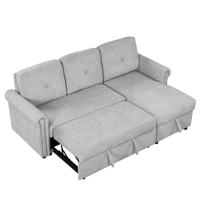Otto Convertible Sleeper Sofa Bed W Storage - Gray