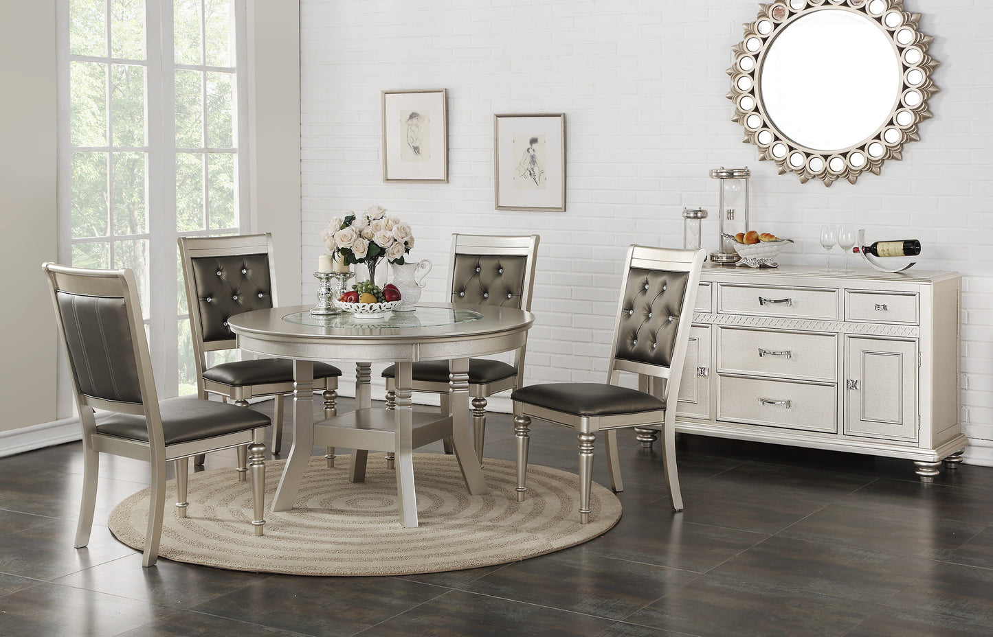 Omega Dining Chairs With Tufted Back (Set of 2)