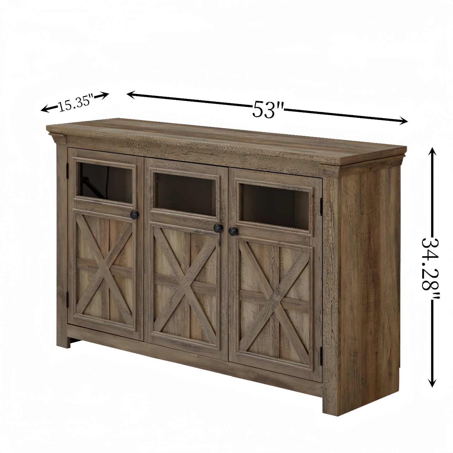 Rosa Farmhouse Sideboard Buffet - Gray Wash