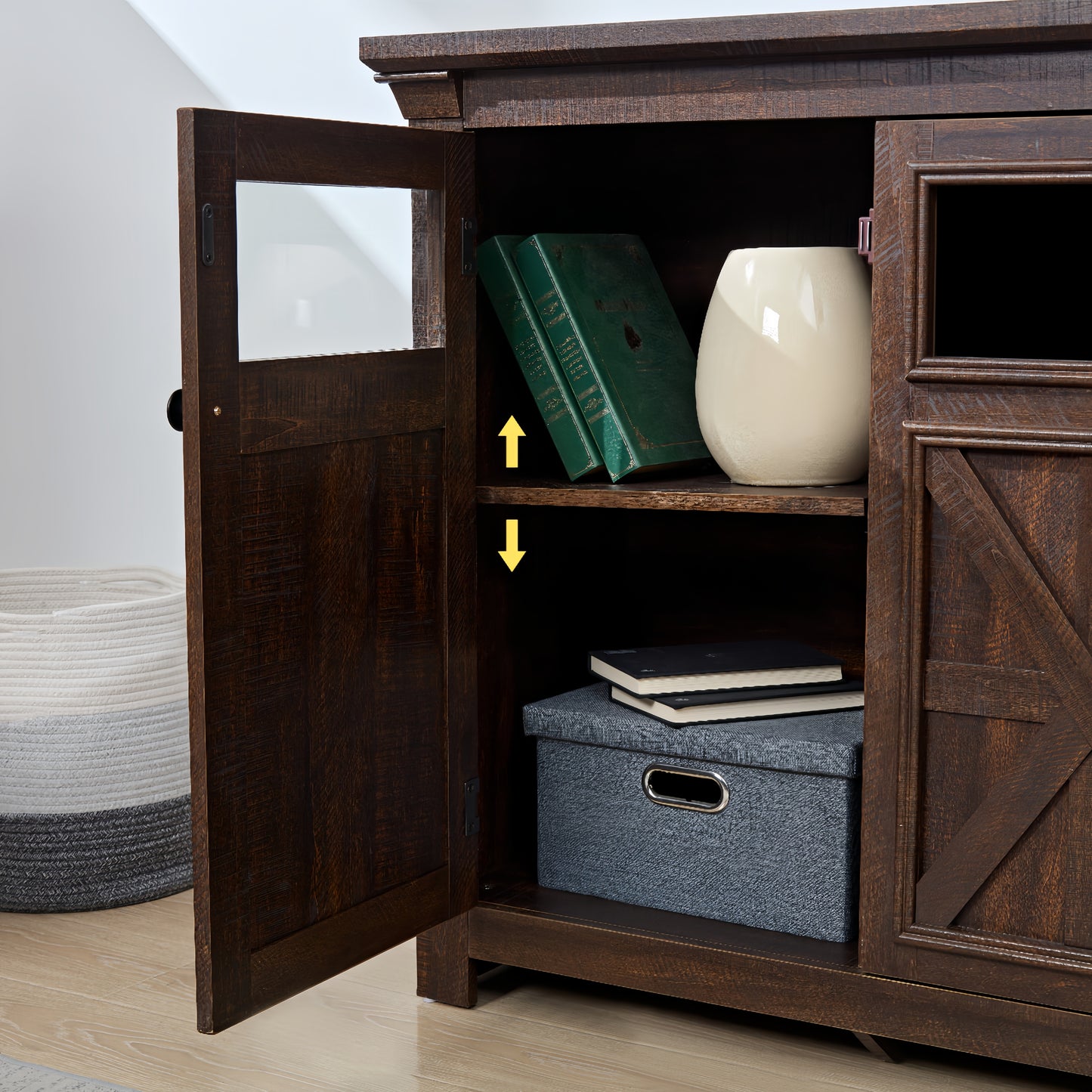 Rosa Farmhouse Sideboard Buffet - Espresso