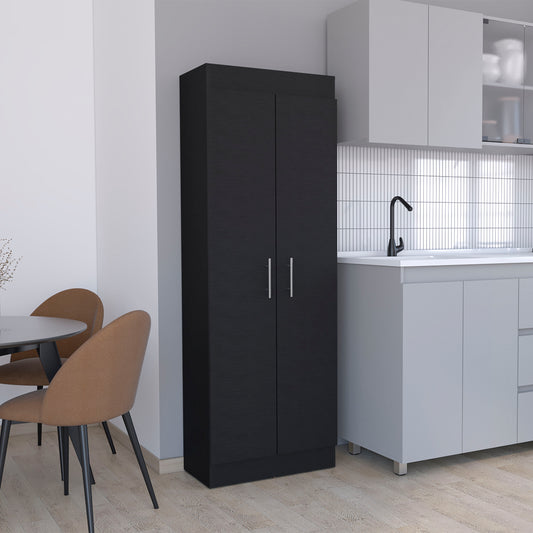 Nepal 2-Door Pantry Cabinet - Black