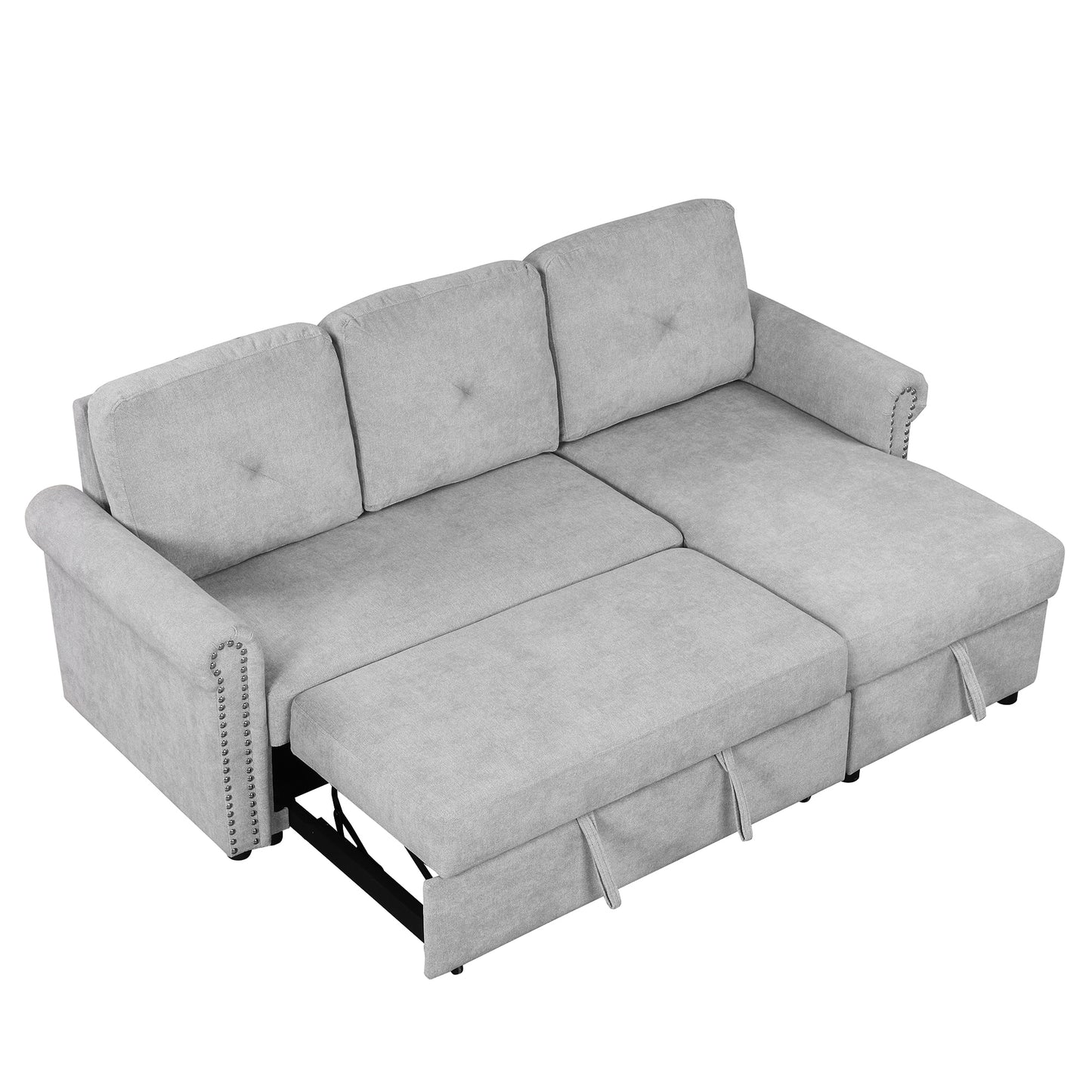 Otto Convertible Sleeper Sofa Bed W Storage - Gray