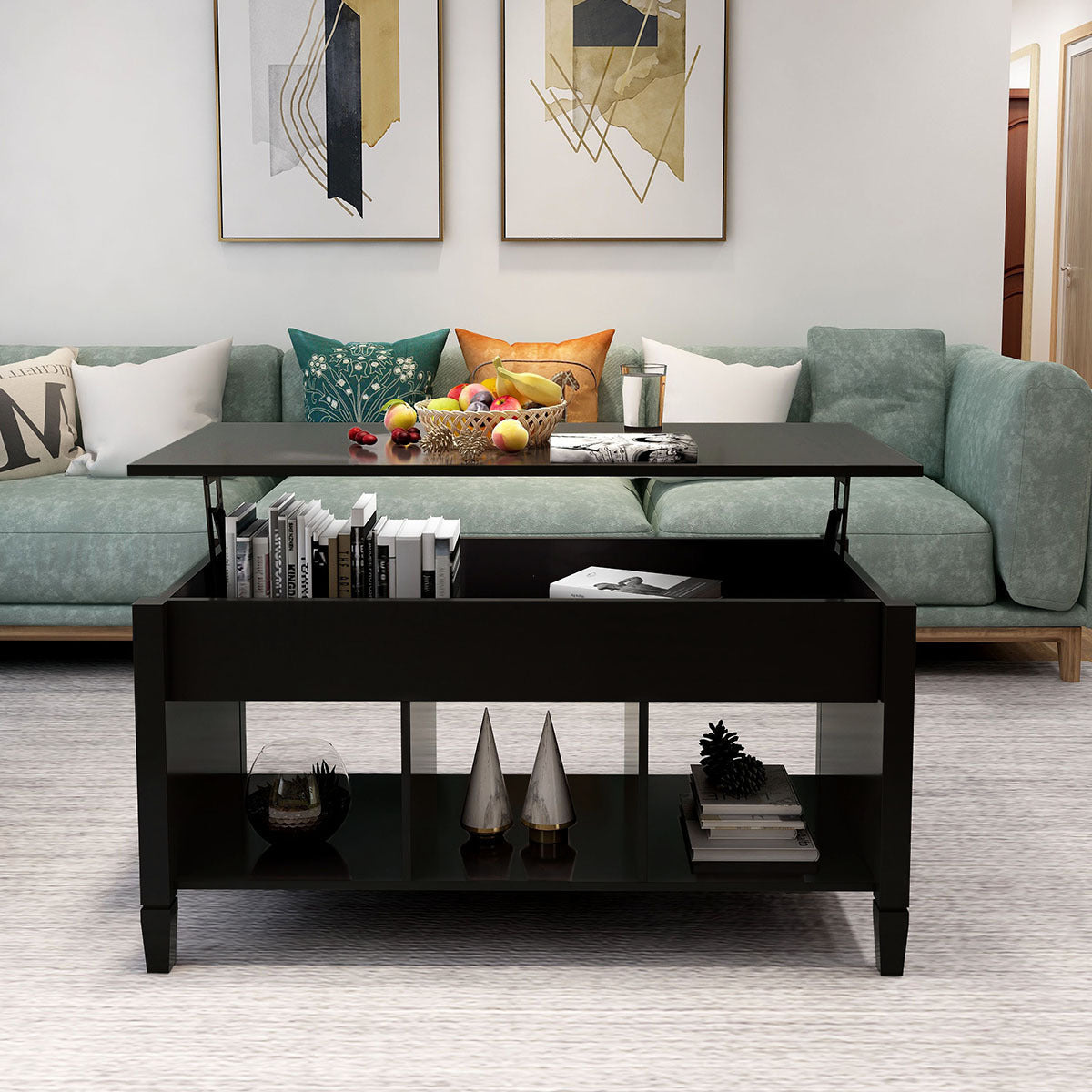 Wise Lift Top Coffee Table - Black