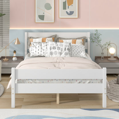 Saba Full Size Platform Bed Frame - White