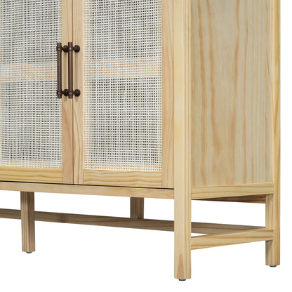 Hana Rattan Doors Sideboard Buffet - Natural