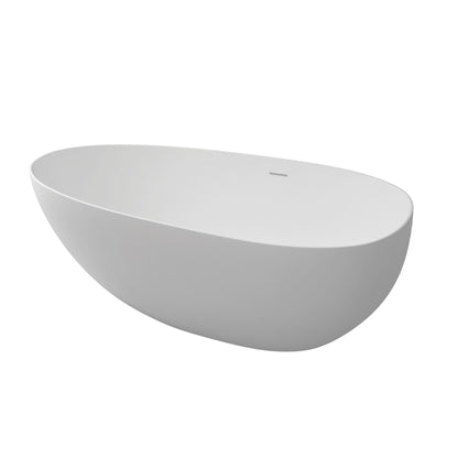 Avo 67" Solid Surface Freestanding Soaking Bathtub - Matte White