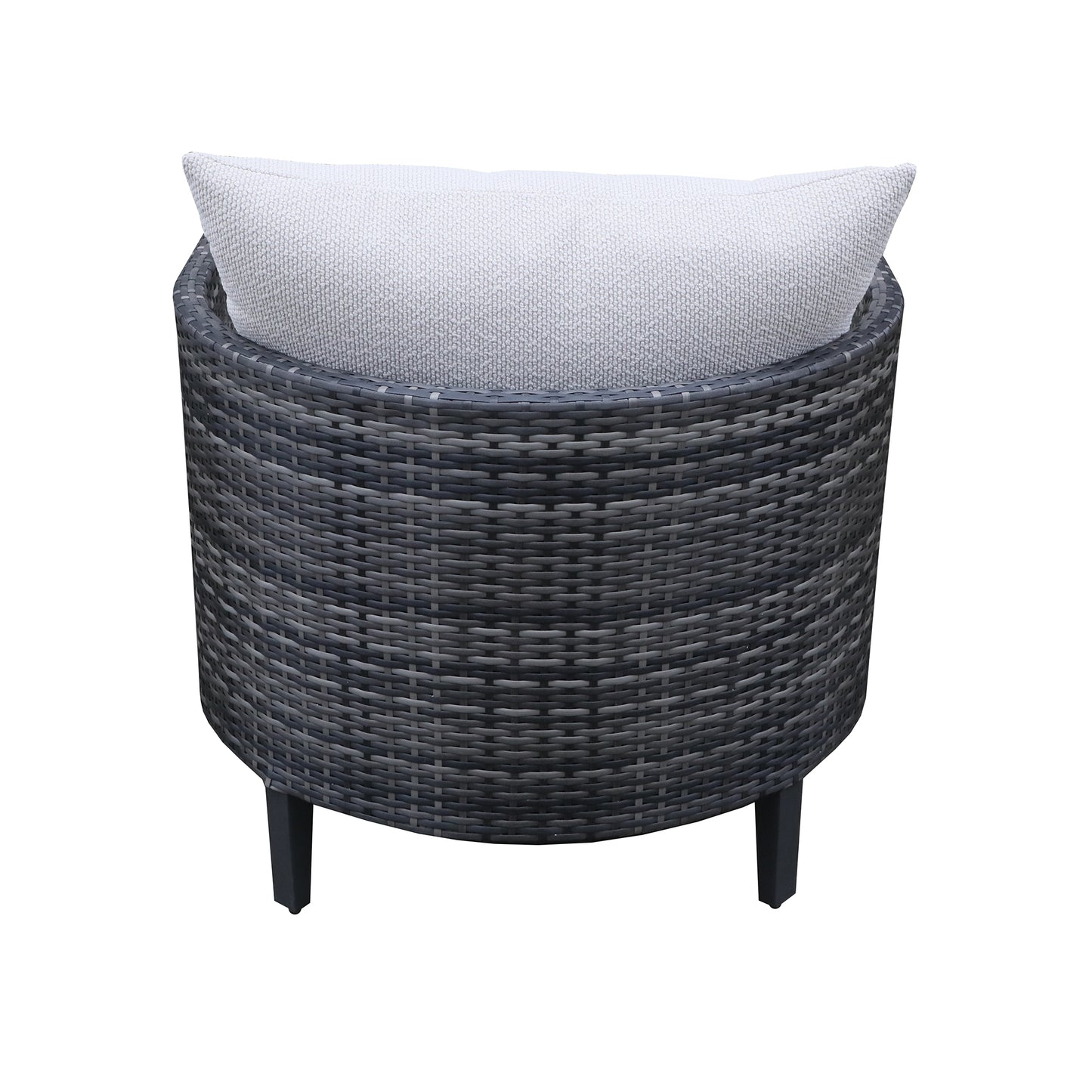 Gabar Outdoor Wicker Sofa Chair with Cushion (Set of 2)